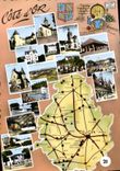 CPSM carte touristique Côte d'Or