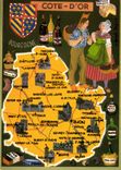 CPSM carte touristique Côte d'Or