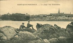 CPA SAINT-QUAI-PORTRIEUX Plage vue d'ensemble