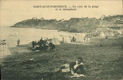 CPA SAINT-QUAI-PORTRIEUX Plage sémaphore