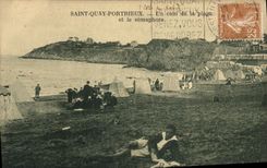 CPA SAINT-QUAI-PORTRIEUX plage sémaphore
