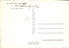 CPSM carte touristique BRETAGNE COTE d'EMERAUDE les quilles