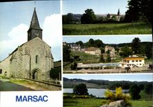 CPSM MARSAC piscine mairie église