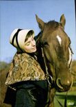 CPSM folklore Marchois Marchoise et son cheval