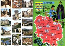 CPSM carte double touristique CREUSE MARCHE