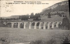 CPA Maisieres Notre Dame Du Chene viaduc voyante Cécile Mille