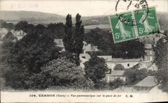 CPA Vernon Vue Panoramique Sur Le Pont De fer