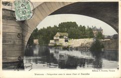 CPA Vernon Perspective Sous Le Vieux Pont Et Tourelles