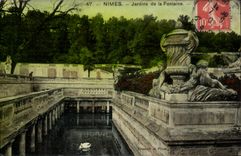 CPA Nimes Jardins De La Fontaine