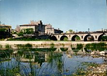 CPSM Sommieres L'Ecluse Et le Pont Sur Le Virdoule