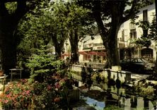 CPSM Goudargues La Venise Gardoise hôtel du commerce