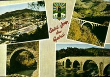 CPSM Saint Jean Du Gard Vue Generale Pont Des Abarines