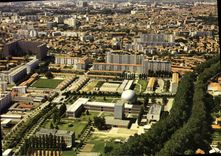 CPSM Toulouse La ville Rose Vue Aerienne Le Quartier de Rangueil Le Microscope Electronique Le Canal