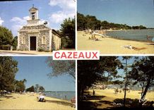 CPSM Cazaux L'Eglise La Grande Plage Plage de la Dune Blanche