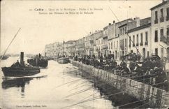 CPA Cette Quai De La Bordigue Pêche A la Dorade bâteaux de Mèze et de Balarde
