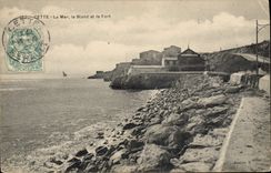 CPA Cette La Mer Le Stand Et Le Fort