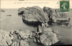 CPA Cette Rochers Des Environs De La Corniche