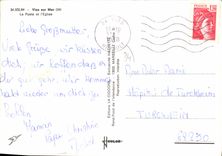 CPSM Vias Sur Mer La Poste Et I'Eglise