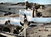 CPSM Saint Malo plage piscine château