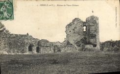 CPA Hede Ruines Du Vieux Chateau