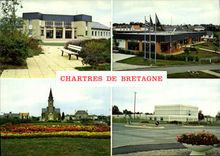 CPSM Chartres De Bretagne La Mairine L'Eglise Le Collège
