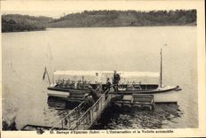 CPA Barrage D'Eguzon L'Embarcadere Et La Vedette Automobile