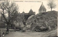 CPA Gargilesse Place Et Entree Du Chateau