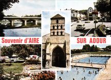 CPSM Aire Sur Adour vues diverses