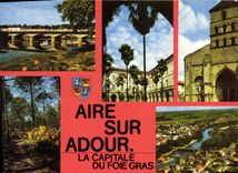 CPSM Aire Sur Adour Le Pont église