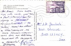 CPA Environs de Saint Etienne et de Firminy Le Pont Suspendu sur la Loire au Pertuiset