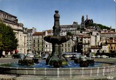 CPSM Le Puy En Velay Place Michelet et le Rocher Corneille