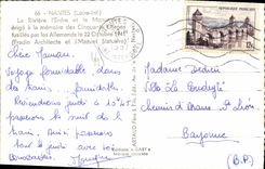 CPA Nantes La Riviere l'Erdre et le Monument erige a la Memoire des Cinquante Otages fusillés par le