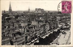 CPA Nantes Panorama vers les Eglises pris du Transbordeur