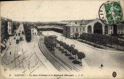 CPA Nantes La Gare d'Orleans et le Boulevard Sebastopol