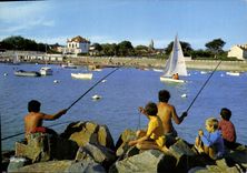 CPSM La Bernerie En Retz Peche Sur La Jetee