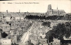 CPA Orleans Vue Prise De I'Eglise Saint Marceau