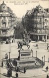CPA Orleans La Rue De La Republique Statue De Jeanne D'Arc