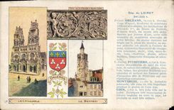 CPA Orleans cathédrale beffroi