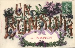 CPA un bonsoir de Nancy