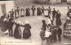 CPA Carnac Noce Bretonne Dansant La Ridée