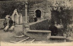 CPA Josselin Le Calvaire Et La Fontaine Sainte Anne