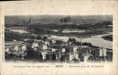 CPA Metz Panorama Pris Du St Quentin