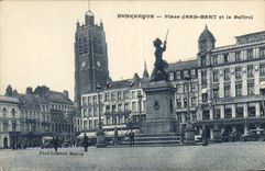 CPA Dunkerque Place Jean Bart Et Le Beffroi