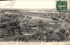 CPA Dunkerque Vue Generale Du Port Les Islandais
