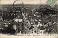 CPA Lille Vue Panoramique Vers La Rue Nationale