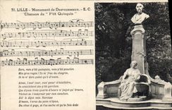 CPA Lille Monument De Desrousseaux chanson