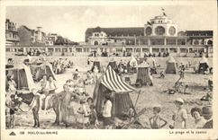 CPA Malo Les Bains La Plage Et Le Casino