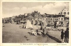 CPA Malo Les Bains La Plage Et La Rotonde