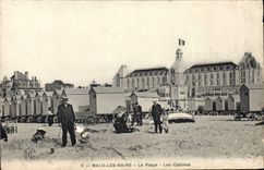 CPA Malo Les Bains La Plage Les Cabines