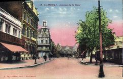 CPA Cambrai Avenue De La Gare